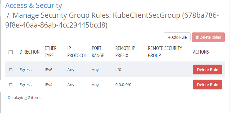 expanded view of manage rules dropdown menu