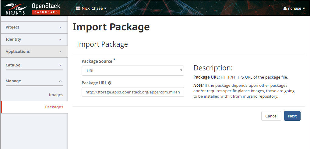 import murano package