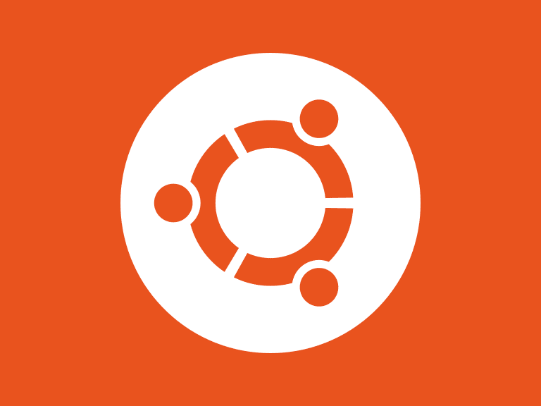 ubuntu logo on orange