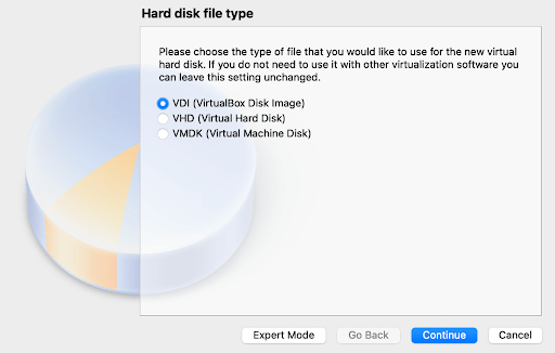 Create a virtual hard disk now